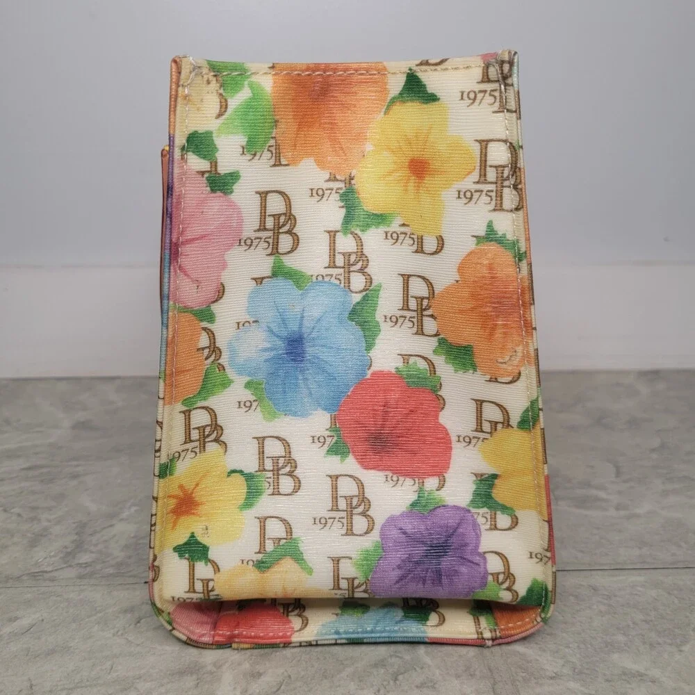 Dooney & Bourke Janine Rainbow Floral Print Coated Cotton Satchel
